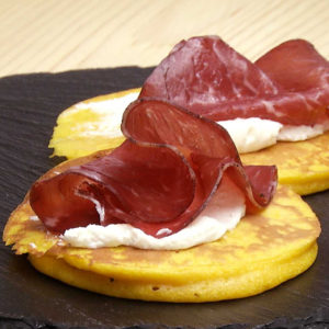 Pancakes di Zucca con Bresaola Black Angus Rigamonti