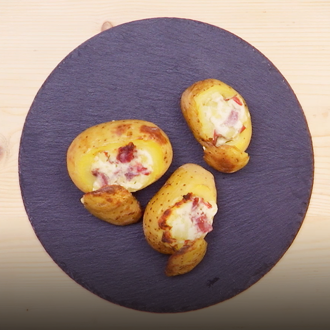 Patate filanti con Bresaola della Valtellina IGP Rigamonti